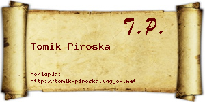Tomik Piroska névjegykártya