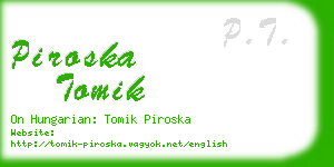 piroska tomik business card